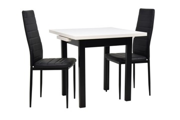 Mały kwadratowy stół 80x80/110 i 2 krzesła