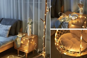 ДЛИННАЯ ВНЕШНЯЯ ВОДОНЕПРОНИЦАЕМАЯ СВЕТОДИОДНАЯ СТРОЧКА ТЕПЛОГО СВЕТА ШЛАНГ 5м