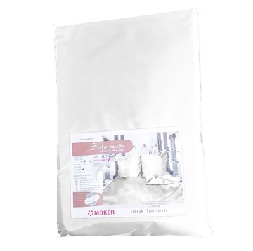 Pościel satynowa 160+2x70 MOKER biała