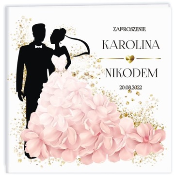 ZAPROSZENIA ŚLUBNE NA ŚLUB KLASYCZNE GLAMOUR 