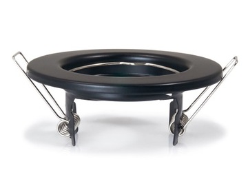 НАБОР ФИКСИРОВАННЫХ КРУГЛЫХ ГАЛОГЕННЫХ ЛАМП ЧЕРНЫЙ + СВЕТОДИОДНАЯ ЛАМПОЧКА 5ВТ + GU10 6000K