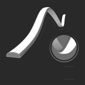 Profil Aluminiowy V-TAC 2mb Anodowany Do taśm LED ELASTYCZNY GIĘTKI 18x6mm