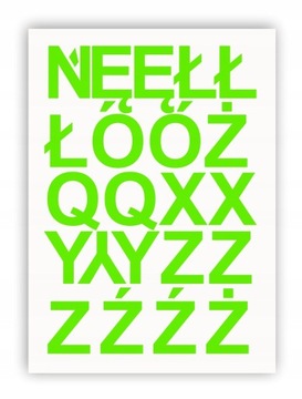 Лаймовый Алфавит, Цифры 100мм, самоклеющиеся