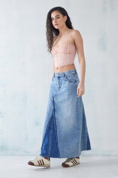 Urban Outfitters ufx top marszczenie ramiączka różowy crop XS NH5