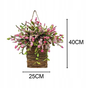 Пасхальный Венок Корзина Искусственные Цветы Висят