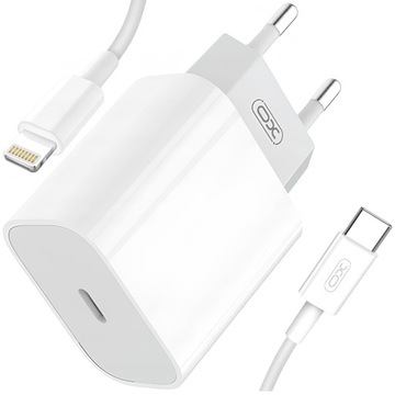 SZYBKA ŁADOWARKA DO IPHONE KOSTKA 20W + KABEL 1M / USB-C - IPHONE LIGHTING