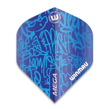 PIÓRKA DO DARTA WINMAU MEGA GRAFFITI NIEBIESKI 240