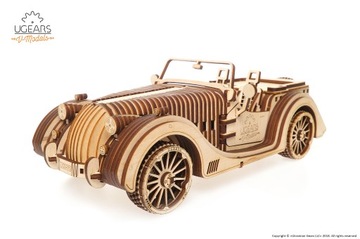 Piękne Puzzle 3D Drewniane Roadster VM-01 uGEARS