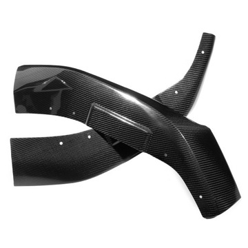 Пара накладок на сплиттер переднего бампера, сухое волокно 6T.