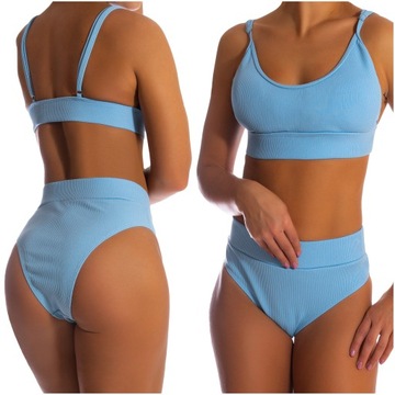 STRÓJ KĄPIELOWY bikini PUSH-UP sexy WYSOKI STAN