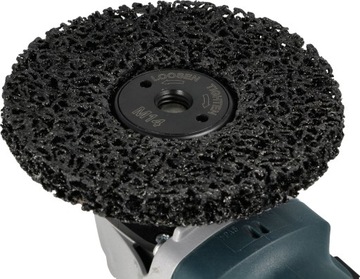 Абразивный диск для удаления ржавчины INOX METAL на флизелине черный волос 125