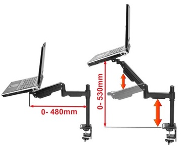 Газовый держатель для ноутбука, регулируемый на 360 градусов, универсальный настольный компьютер