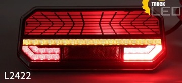 Lampa tylna zespolona LED NEON 12/24V przyczepa naczepa TIR ciągnik komplet