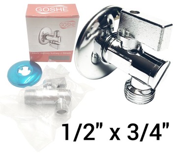 ZAWÓR KĄTOWY Z FILTREM DO PRALKI 1/2 X 3/4' METAL