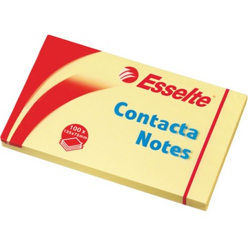 Bloczki samoprzylepne Contacta 75x125mm żółte 100 kartek 83001 ESSELTE