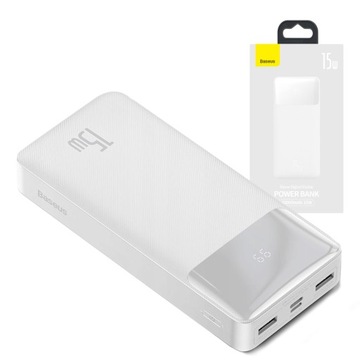 POWERBANK 20000mAh 2x USB/USB-C/micro USB 15W SZYBKI POWER BANK BASEUS