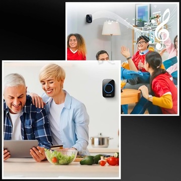 ДВЕРНОЙ ЗВОНОК, ВОРОТА, БЕСПРОВОДНОЙ, Водонепроницаемый IP44, до 300м, 110дБ