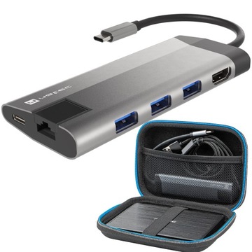 Stacja Dokująca + Etui Multiport Fowler Plus Adapter HUB, HDMI 4K, SD, DeX