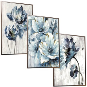 50x40 ZESTAW OBRAZY W RAMIE PLAKATY RAMKA SZTUKA KWIATY NATURA BOHO