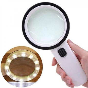 30x High Power Jumbo Lighted Magnifiers Lens