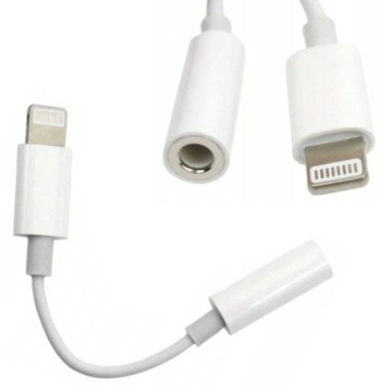 Adapter do iPh 7 7+ 8 8+ X na jack 3,5mm biały