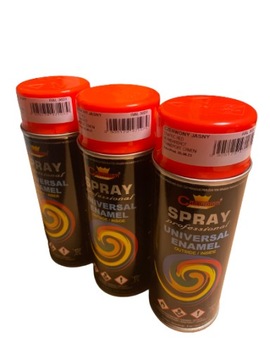 FARBA 3 szt LAKIER SPRAY EMALIA 400ml RAL 3020 CZERWONY