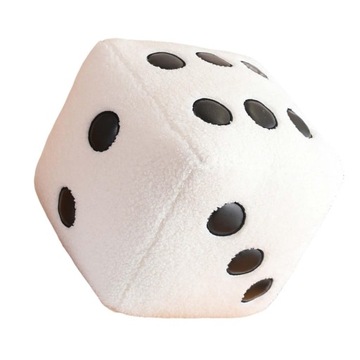 Dot Dice pluszowe kości w kropki Granie w gry 10 cali w kolorze białym