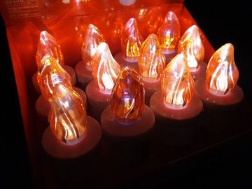 Свеча электрическая могильная Led RED 12 шт.