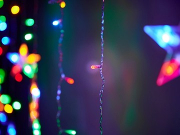 Светодиодные шторы-звезды 2,5м 138LED многоцветные