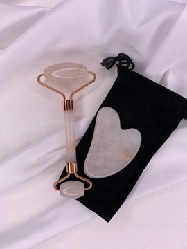 НАБОР КВАРЦЕВЫХ ВАЛИКОВ ДЛЯ ЛИЦА GUA SHA STONE