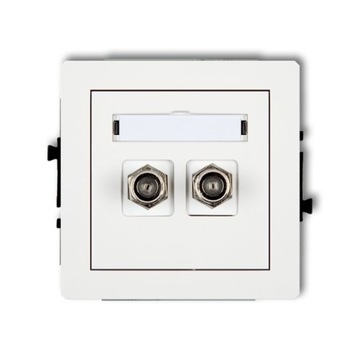 GNIAZDO 2xSAT TYPU ''F'' KARLIK DECO DGF-2