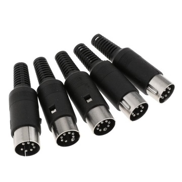 Разъем для клавиатуры DIN-мыши, черный припой, 7 контактов, своими руками