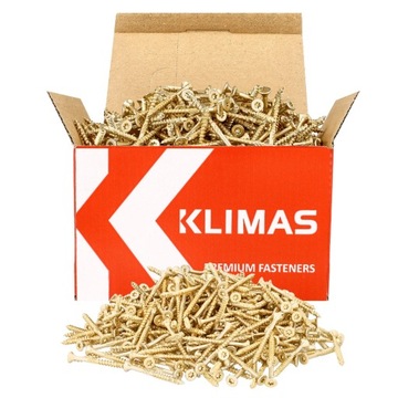 Wkręty Do Drewna Ciesielskie Stożkowe 3x40 Torx Śruby Płyt Desek KLIMAS