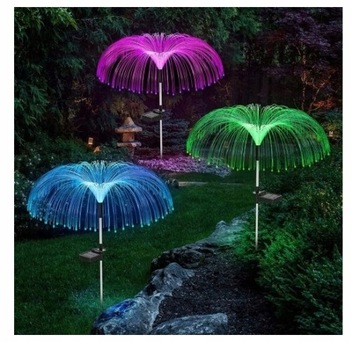 2Szt LAMPA SOLARNA OGRODOWA MEDUZA LAMPKA
