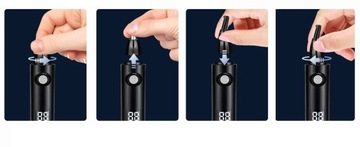 USB-ВОДОНЕПРОНИЦАЕМЫЙ ТРИМЕР БРИТЬВА 3 В 1 ДЛЯ НОСА УШЕЙ БОРОДЫ STRONG ЧЕРНАЯ