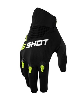 Rękawice dziecięce Motocross YXL czarno-neonowe