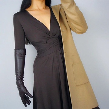 PUFF SLEEVES GLOVES Faux Leather 20