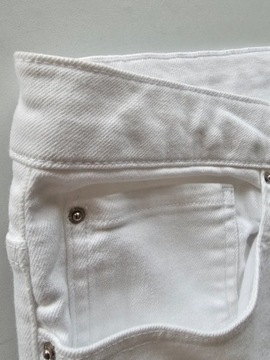 M&S szorty spodenki bermudy jeansowe białe maxi 48