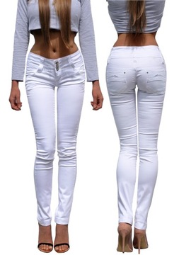 TR-0355 БРЮКИ скинни из ЛАЙКРЫ БЕЛЫЕ S