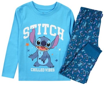 PIŻAMA chłopięca bawełna STITCH niebiesk 104 R318C