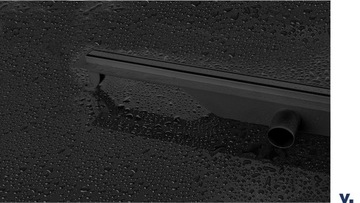 Линейный слив VOGI ULTRA SLIM BLACK - 60 см