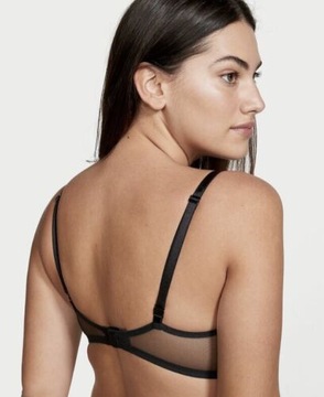 Victoria's Secret czarno złoty push-up 85 D