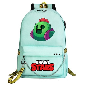 ШКОЛЬНЫЙ РЮКЗАК BRAWL STARS SPIKE А4, БОЛЬШОЙ ЦВЕТ, МНОГО ДИЗАЙНОВ, СТИЛЬ