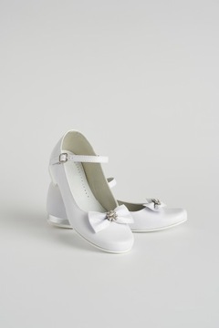 Buty komunijne dla dziewczynki z cyrkonią r38