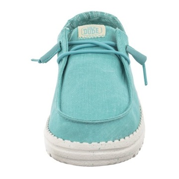 Buty Półbuty Damskie Hey Dude Wendy Canvas Turquoise 40902 Niebieskie