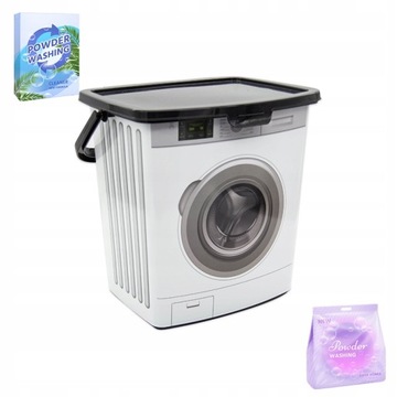 КОНТЕЙНЕР ДЛЯ МОЮЩИХ СРЕДСТВ МОЮЩИЙ ПОРОШОК КАПСУЛЫ 5Л ЗАКРЫТЫЙ С РУЧКОЙ