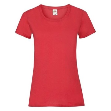 KOSZULKA DAMSKA FRUIT OF THE LOOM T-shirt Red XXL