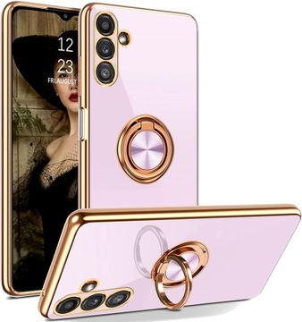 Etui GOLD LUX Ring do SAMSUNG GALAXY A13 4G + SZKŁO OCHRONNE