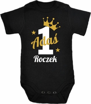 Body PIERWSZE URODZINY ROCZEK ROK IMIĘ R 86 CZARNE