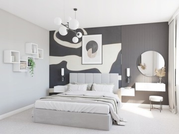 БЕЛАЯ подвесная полка БЕЛЫЙ КВАДРАТ 30 x 30 x 20 см настенный куб